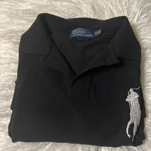 Shirt size xl custom fit color black pony white brand Polo by Ralph Lauren